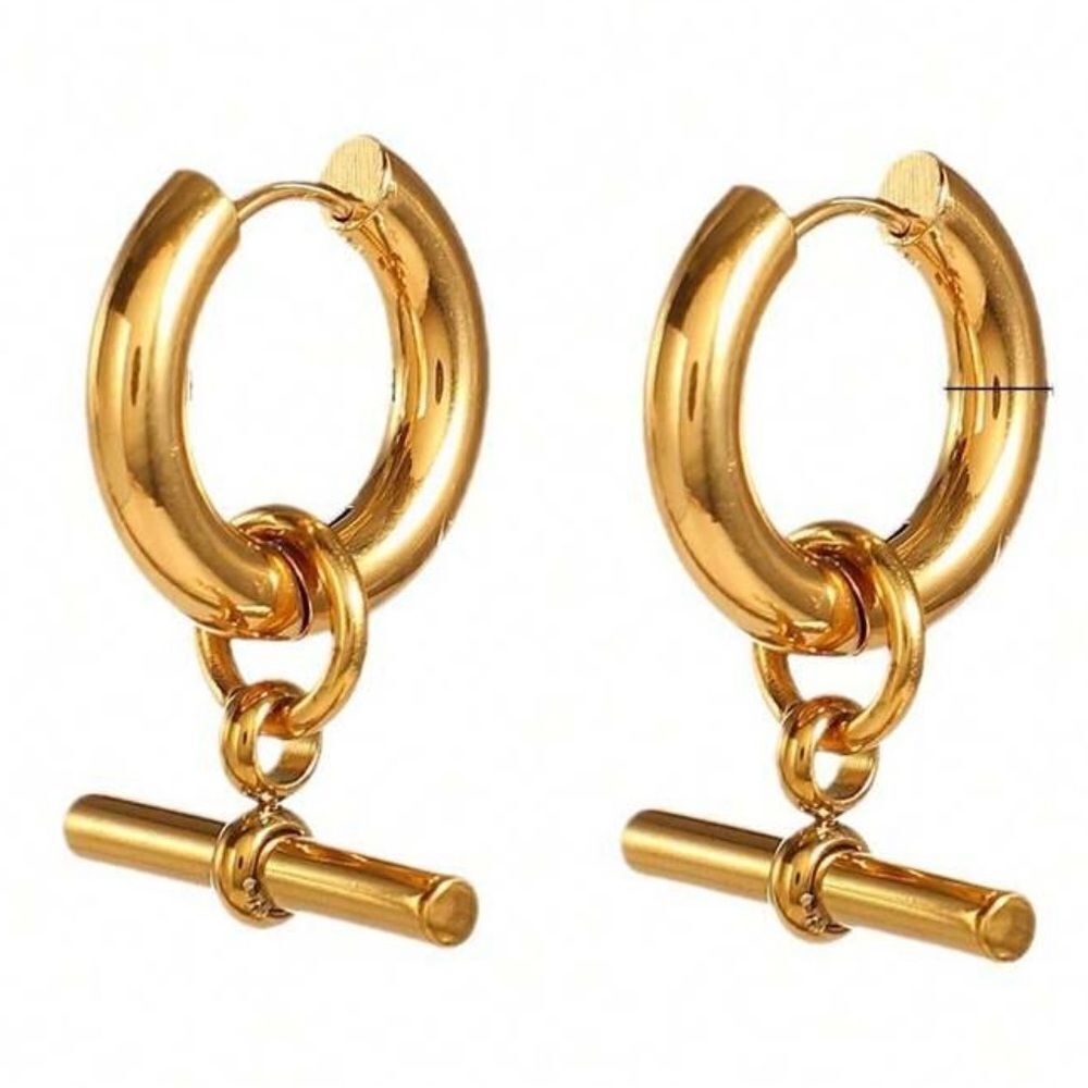 Statement hoop earrings N673 - Picture 2 of 4